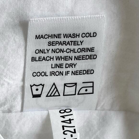 MUDPIE Michelle White Cotton Sheath Dress Floral Embroidered Bell Sleeves Sz S - Picture 12 of 12